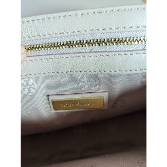 Tory Burch Britten Large Adjustable Leather Shoulder Purse Leather Light Pink - Picture 12 of 13